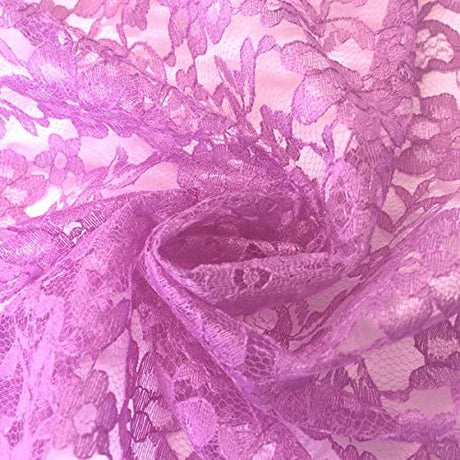 1 Yard Raschel Lace Fabric French Floral 100 Percent Polyester for Apparel 58/60 Inch Width