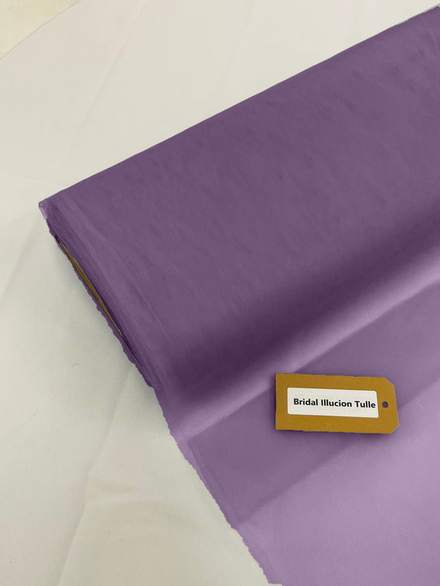 Orchid Mist Polyester Tulle Fabric - Bridal Illusion, Orchid Mist, 108" Width (1 Roll)