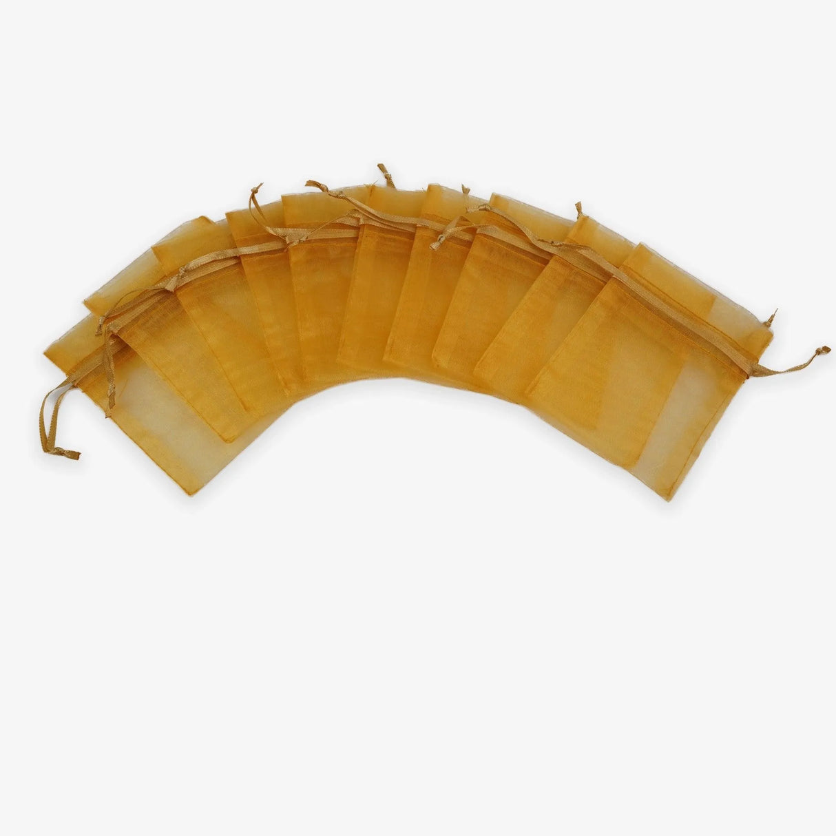 Organza Bags - Gold (10 bags - 3" x 4")
