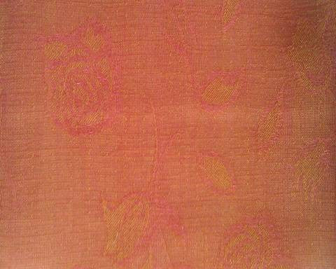 Organza Jacquard D#WG050152 Peach Organza Fabric - Floral Pattern, 57/58" Width