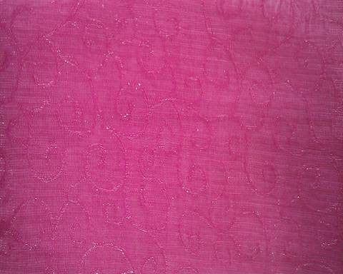 Organza Jacquard WG05016 Swirl Fuschia - Organza Fabric, Fuschia Swirl Pattern, 57/58" Width