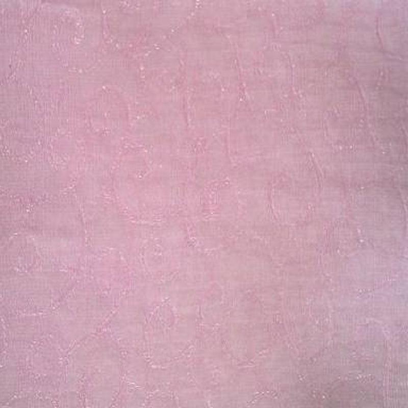 1 Yard Organza Jacquard Swirl Pink Fabric 57/58 Inches Wide