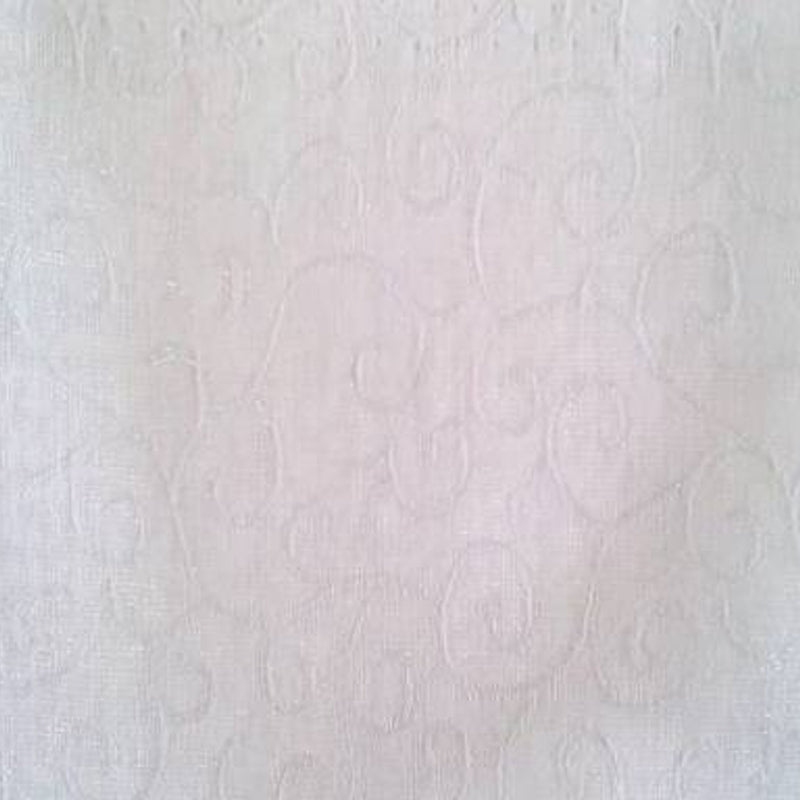 1 Yard Organza Jacquard Swirl White Fabric 57/58 Inches Wide