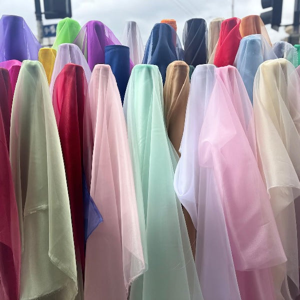 Organza Sheer Fabric - Sheer Organza, Multiple Colors, 58-60" Width (1 Yard)