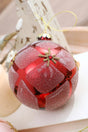 4” Glass Diamond Ball Ornament