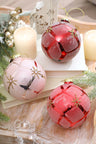 4" Glass Diamond Ball Ornament