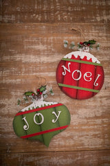 10” Deco Joy/Noel Ornament