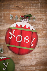 10” Deco Joy/Noel Ornament