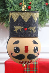 8.5” Holiday Nutcracker Black Ornament