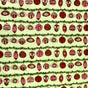 Cotton Knit Ornament Stripes on Green