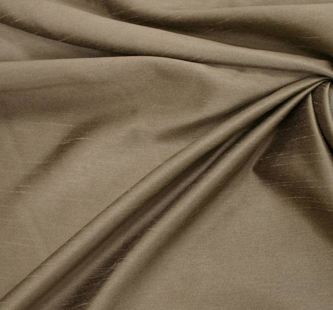 Oscar Shantung Two Tone Nylon Polyester Fabric - Black Taupe, 58/60" Width