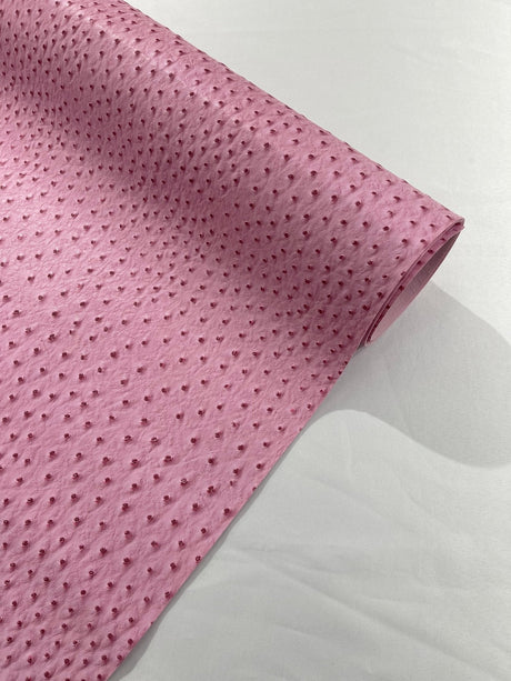 Ostrich Faux Vinyl Fabric - Textured Ostrich Embossed, 54" Width (1 Yard)
