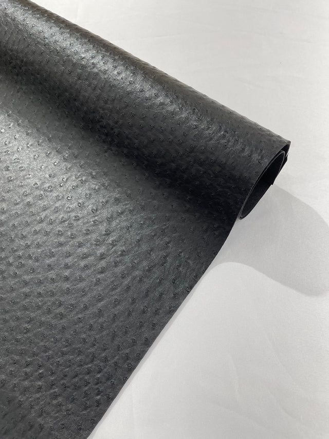 Ostrich Faux Vinyl Fabric - Textured Ostrich Embossed, 54" Width (1 Yard)