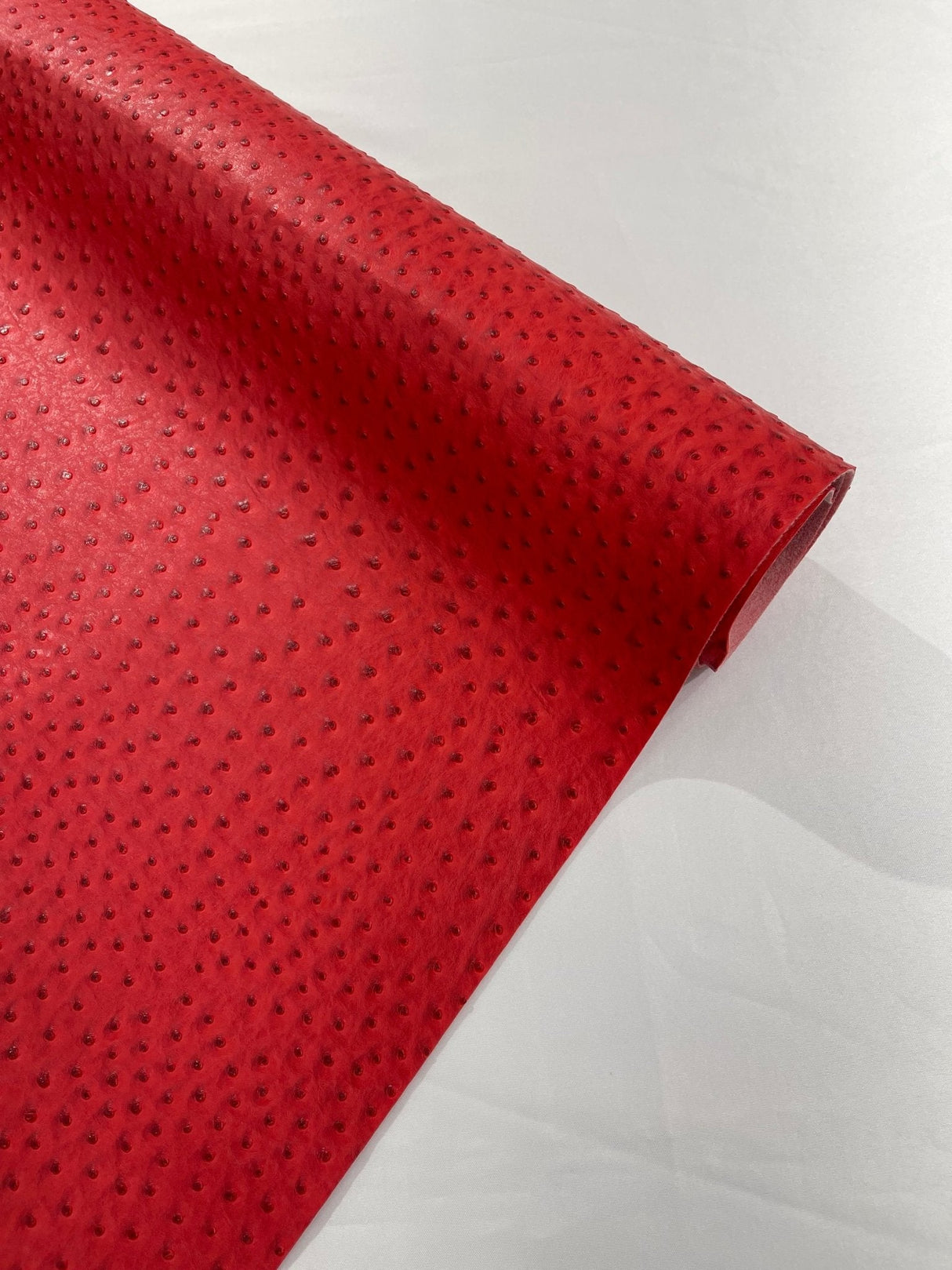Ostrich Faux Vinyl Fabric - Textured Ostrich Embossed, 54" Width (1 Yard)