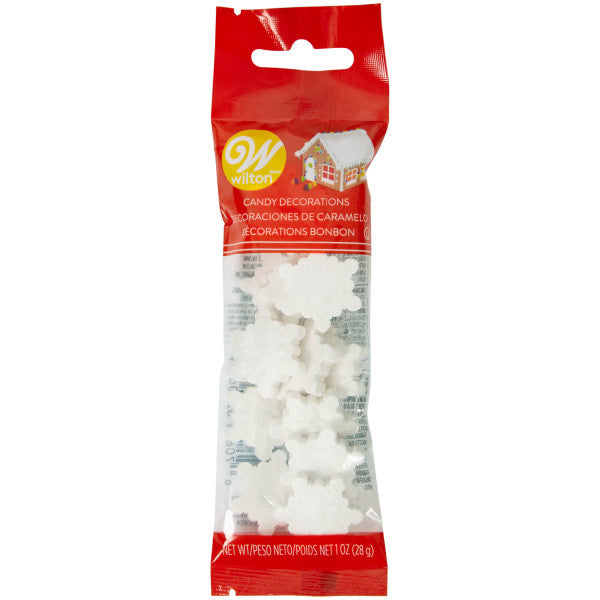 Wilton Gingerbread House Snowflake Candy Decorations, 1 oz.