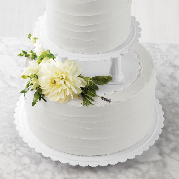 Wilton White Scalloped Edge Separator Plate – 12 Inch