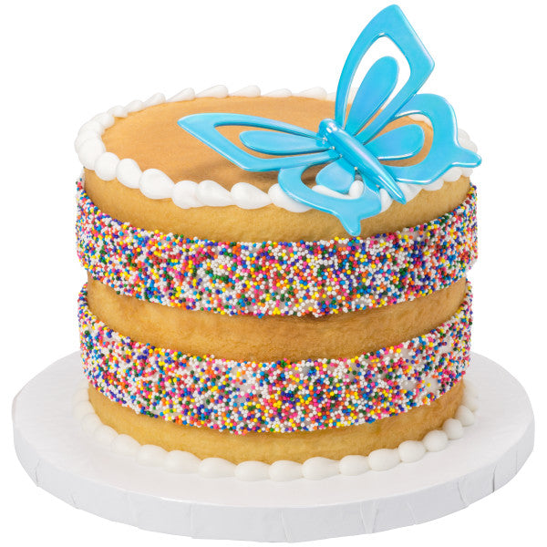 Butterfly Iridescent cupcake and cake toppers - 24 Per Order