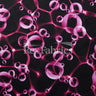 Oxygen Polyester Spandex Fabric - Blue, Green, Pink Water Bubble Print, 58-60" Width (1 Yard)