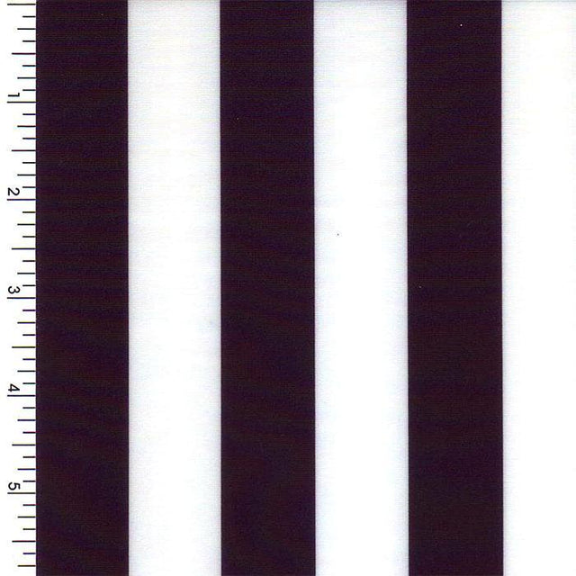Printed Spandex Stripe Fabric Black