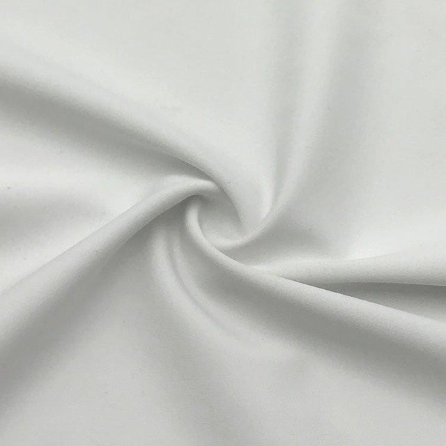 Poly-Spandex Tricot White Heavyweight 4-Way Stretch