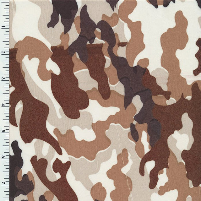 Poly Spandex Tricot Camo Olive Black