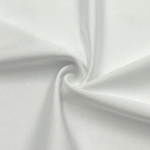Poly Spandex Tricot Shiny White