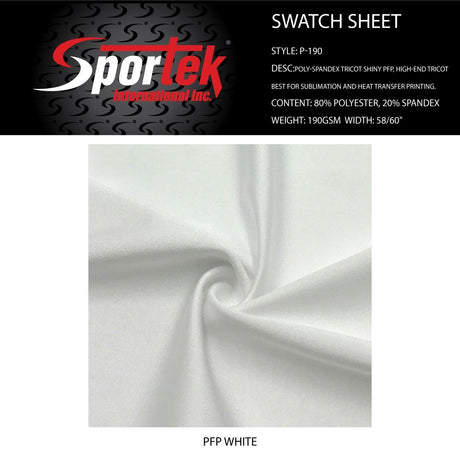 Poly Spandex Tricot Shiny White
