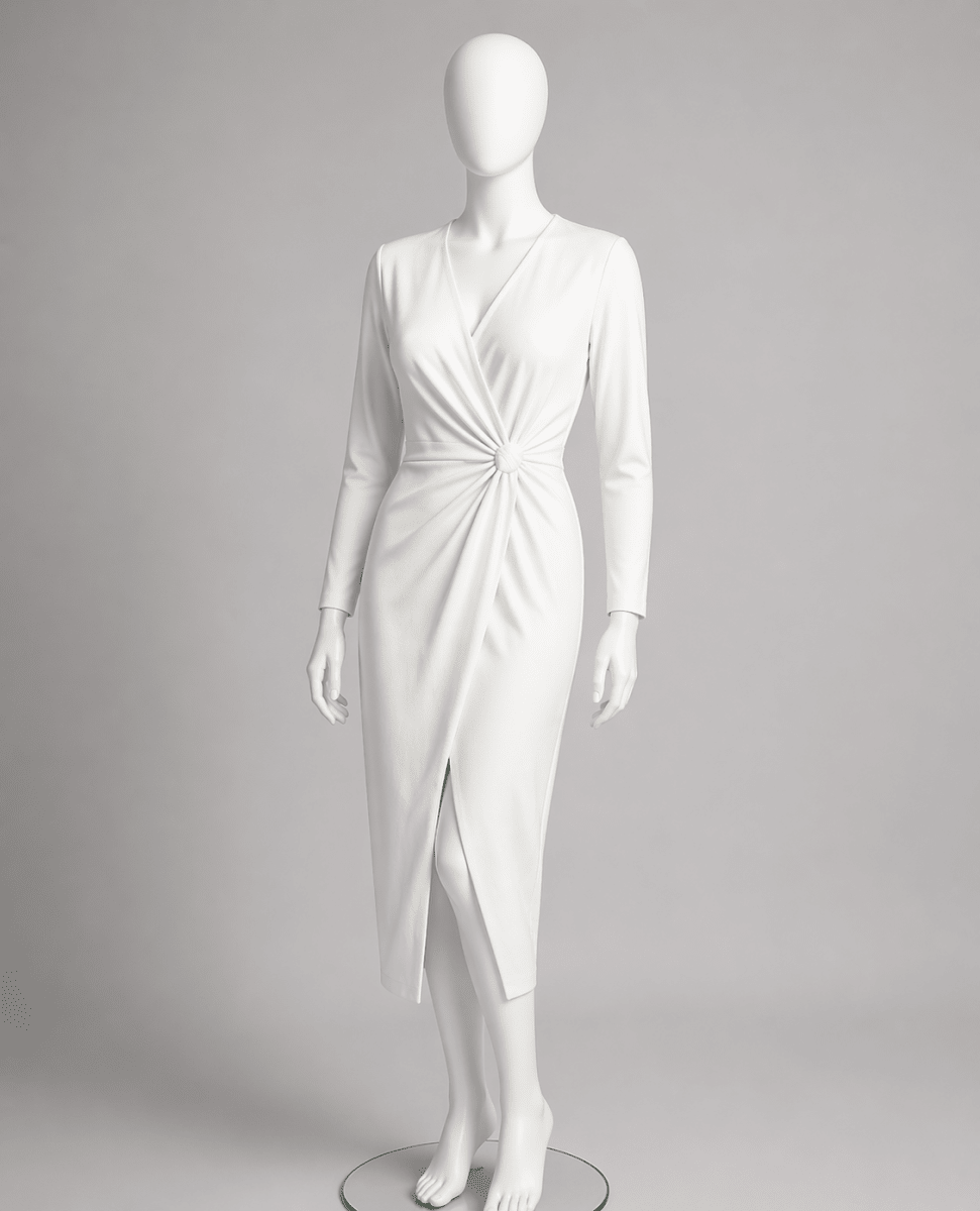 Poly-Spandex Tricot White 4-Way Stretch Fabric