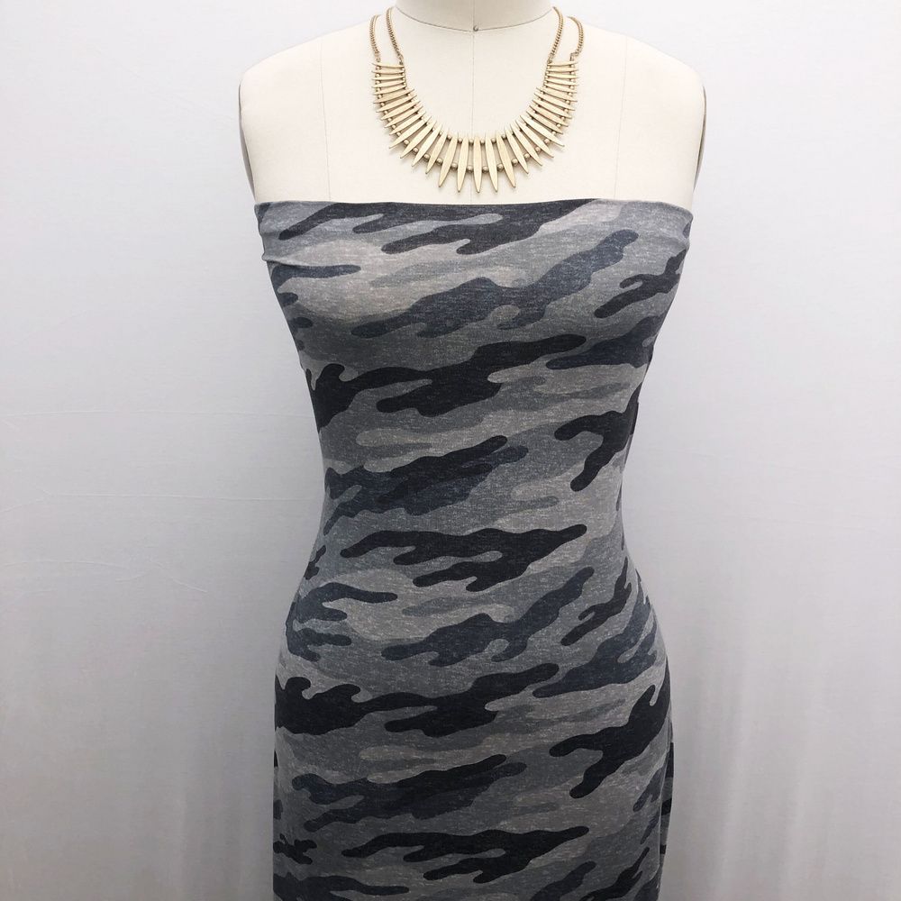 Camouflage Print DTY Brushed Fabric - Camouflage Print, Brushed Finish