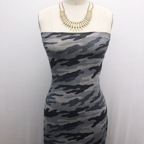 Camouflage Print DTY Brushed Fabric - Camouflage Print, Brushed Finish