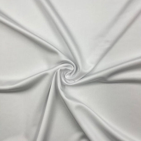 Shiny Tricot Spandex Heavy Weight White