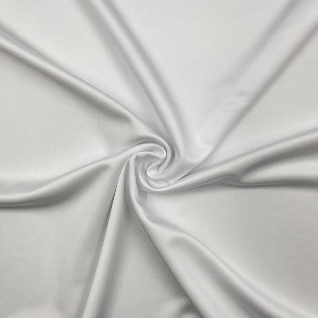 Shiny Tricot Spandex Heavy Weight White