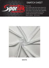Shiny Tricot Spandex Heavy Weight White
