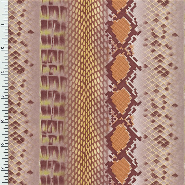 Printed Spandex Reptile Poly-Spandex Tricot Brown