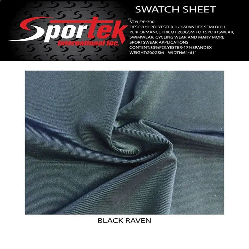 Performance Tricot Semi Dull Black Raven