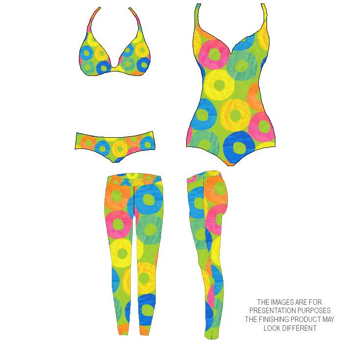 Printed Spandex Fruit Loops Swimwear Fabric