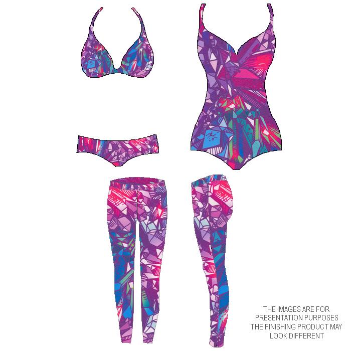 Printed Spandex Abstract Activewear