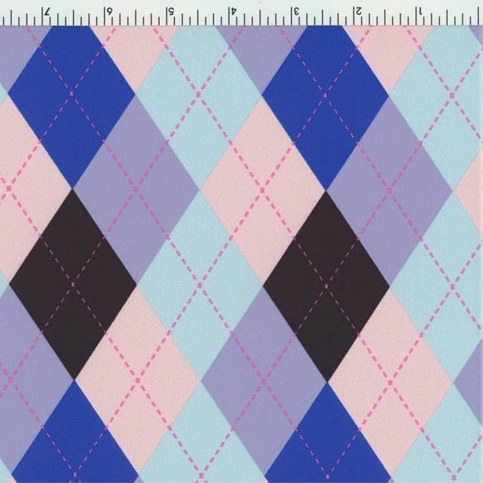 Argyle Stitching Spandex Fabric Color 1001