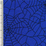 Printed Spandex Neon Green Black Spiderweb Halloween