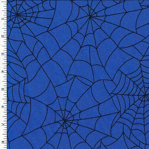 Printed Spandex Neon Green Black Spiderweb Halloween