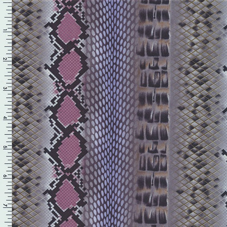 Printed Spandex Snake Grey Tricot