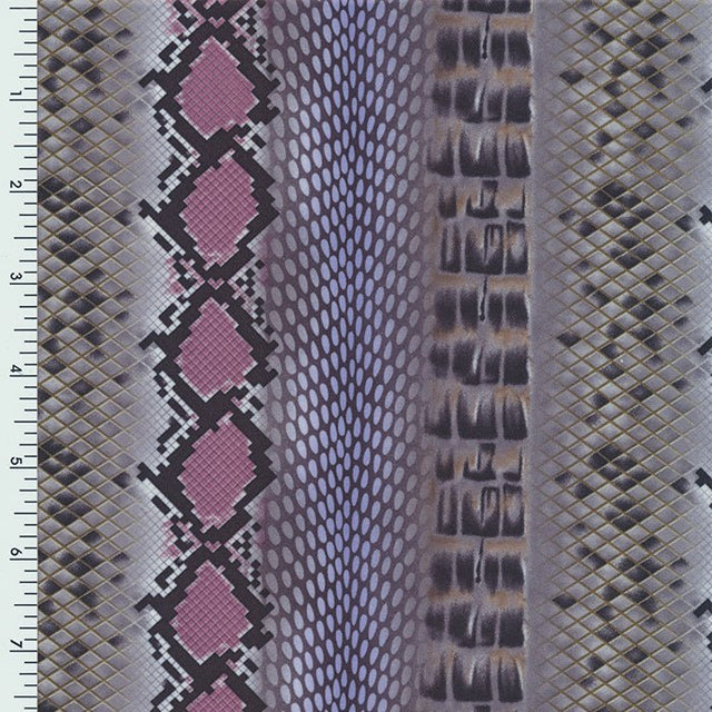 Printed Spandex Snake Grey Tricot
