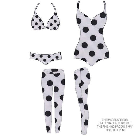 Printed Spandex Navy Polka Dot 4-Way Stretch