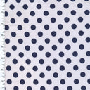 Printed Spandex Navy Polka Dot 4-Way Stretch