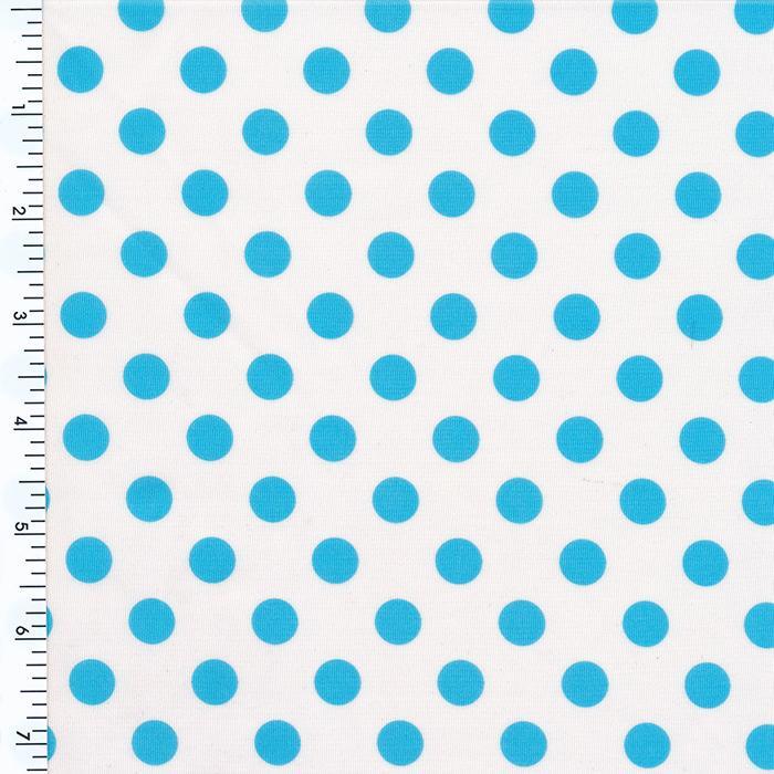 Printed Spandex Navy Polka Dot 4-Way Stretch