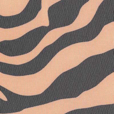 Printed Spandex Neon Orange Zebra