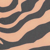 Printed Spandex Neon Orange Zebra