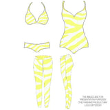 Printed Spandex Neon Orange Zebra