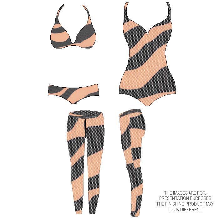 Printed Spandex Neon Orange Zebra