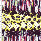 Printed Spandex Abstract Rainbow Multi-Color